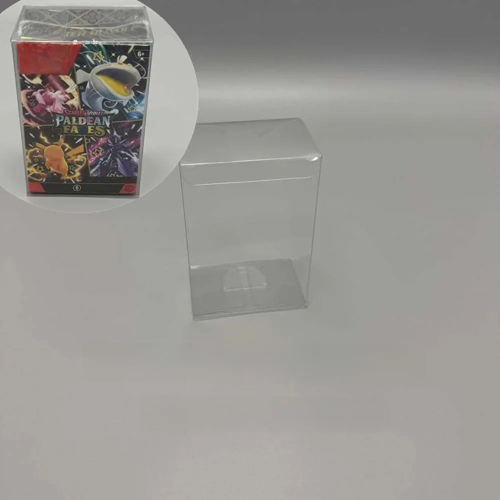 Boîte PET pour jeu de cartes PTCG SV8 Surging Spraks SV4.5 Paldean Fates, coque de remplacement, vitrine, protecteur Transparent