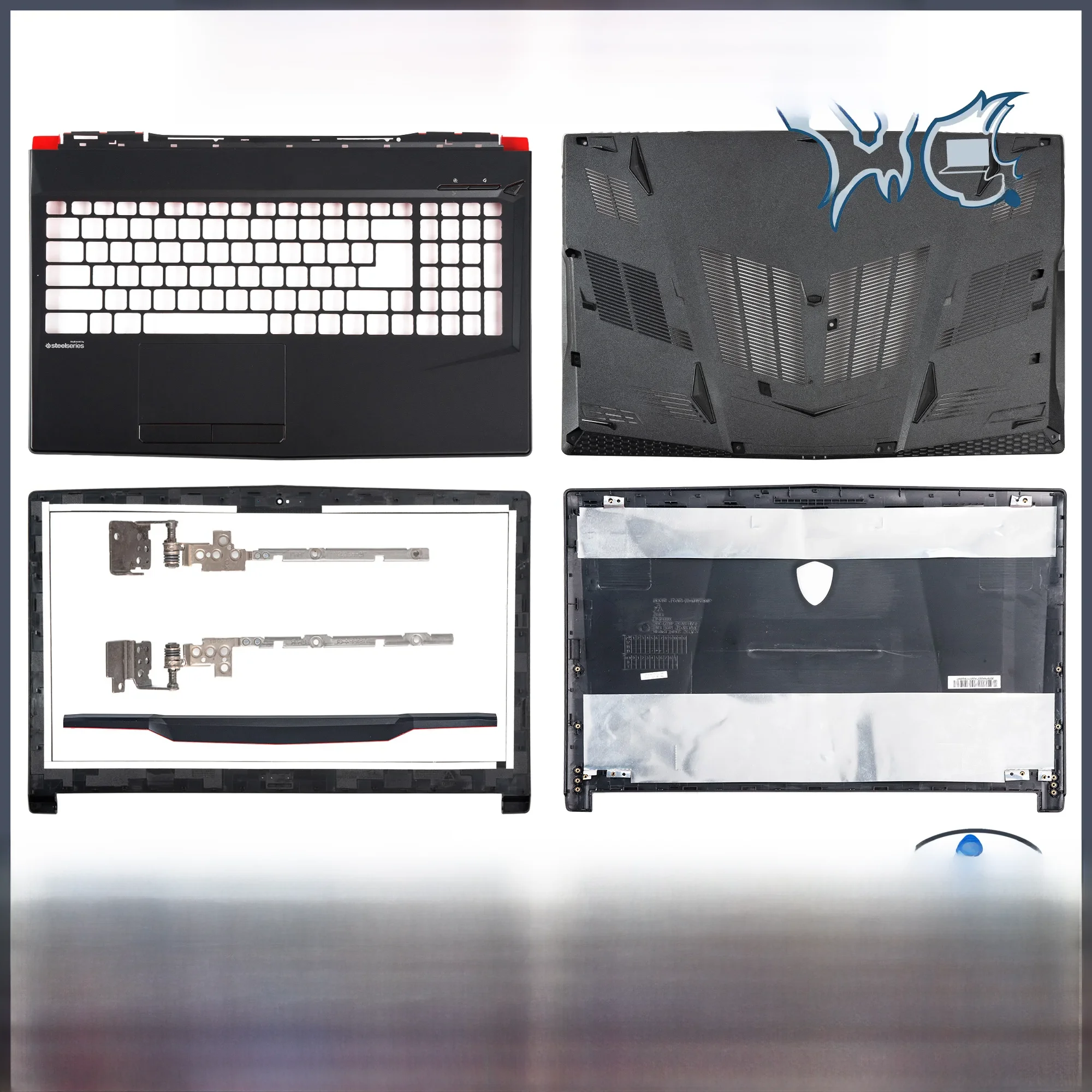 Nouvelle couverture PC pour GL63 MS-16P6/16P5 MS-16P7 8SC 8SD 8RB 8RC 8RCS 8RD 9SC LCD couverture arrière charnières de lunette repose-paume inférieur 15.6 pouces