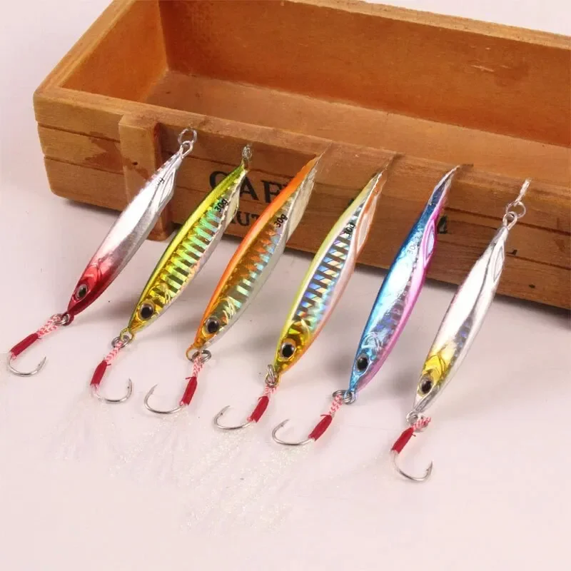 BURLE-Leurre de Pêche en Eau Salée de Haute Qualité, Appât en Métal, Coulant Rapidement