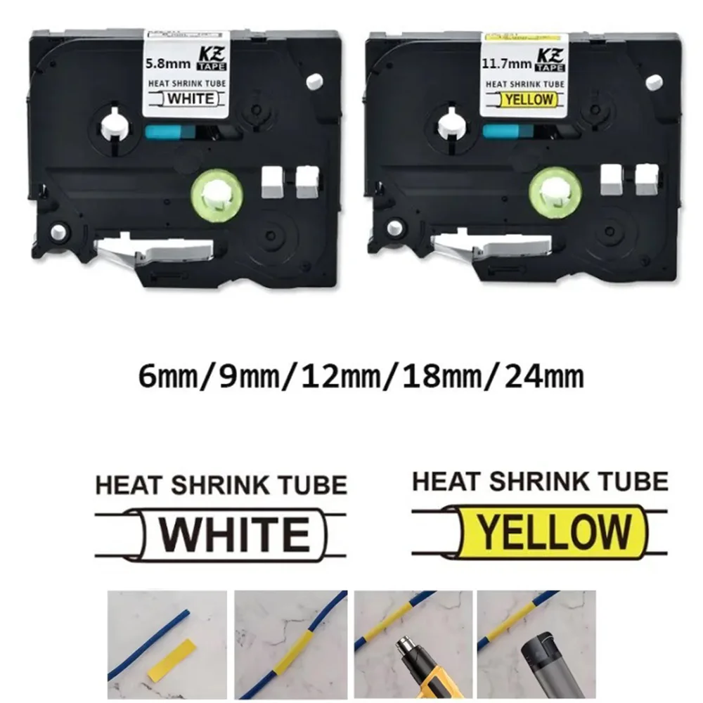 

Compatible Brother Heat Shrink Tube Tape HSe-231 HSe-211 HSe-221 HSe-631 for P-touch PT-E550W E300 E500 P750WVP P900 P950W 7600
