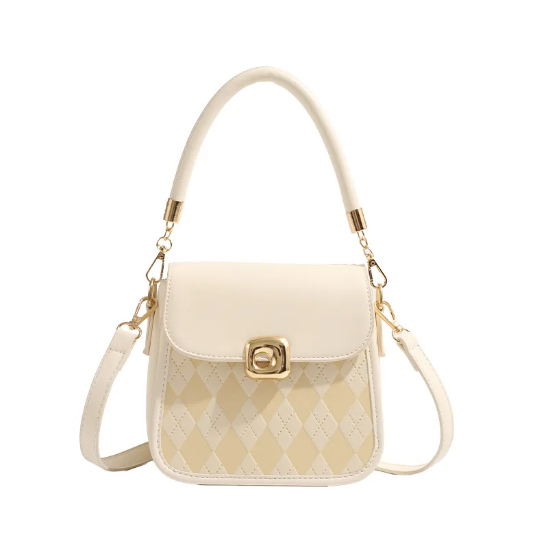 

Tote Small Square Bag New High Quality Design Women'S Shoulder Plaid Crossbody Fashion Handbags 2024 Ladies Bag Shipping Free