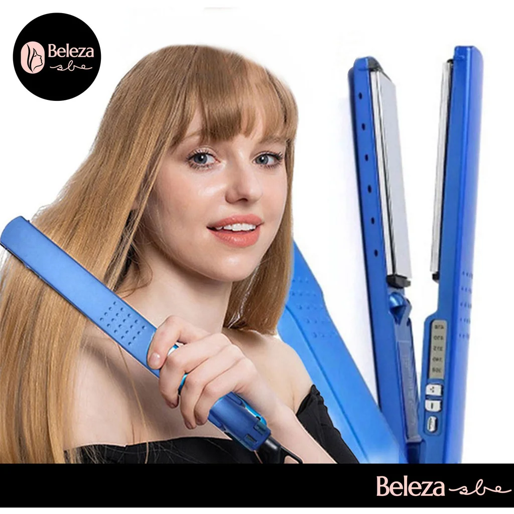 Alisador de pelo Bivolt práctico, color azul, 110V/220V, envío gratis