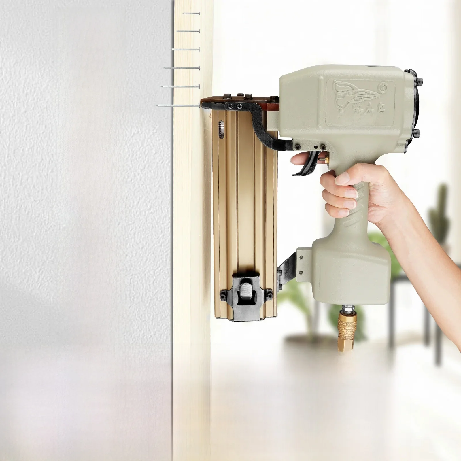 Woodpecker ST64 14 Gauge Concrete T Nailer Gun Air Power Heavy Duty Concrete Nail Gun Brad Nailer Finish Nailer for Woodworking