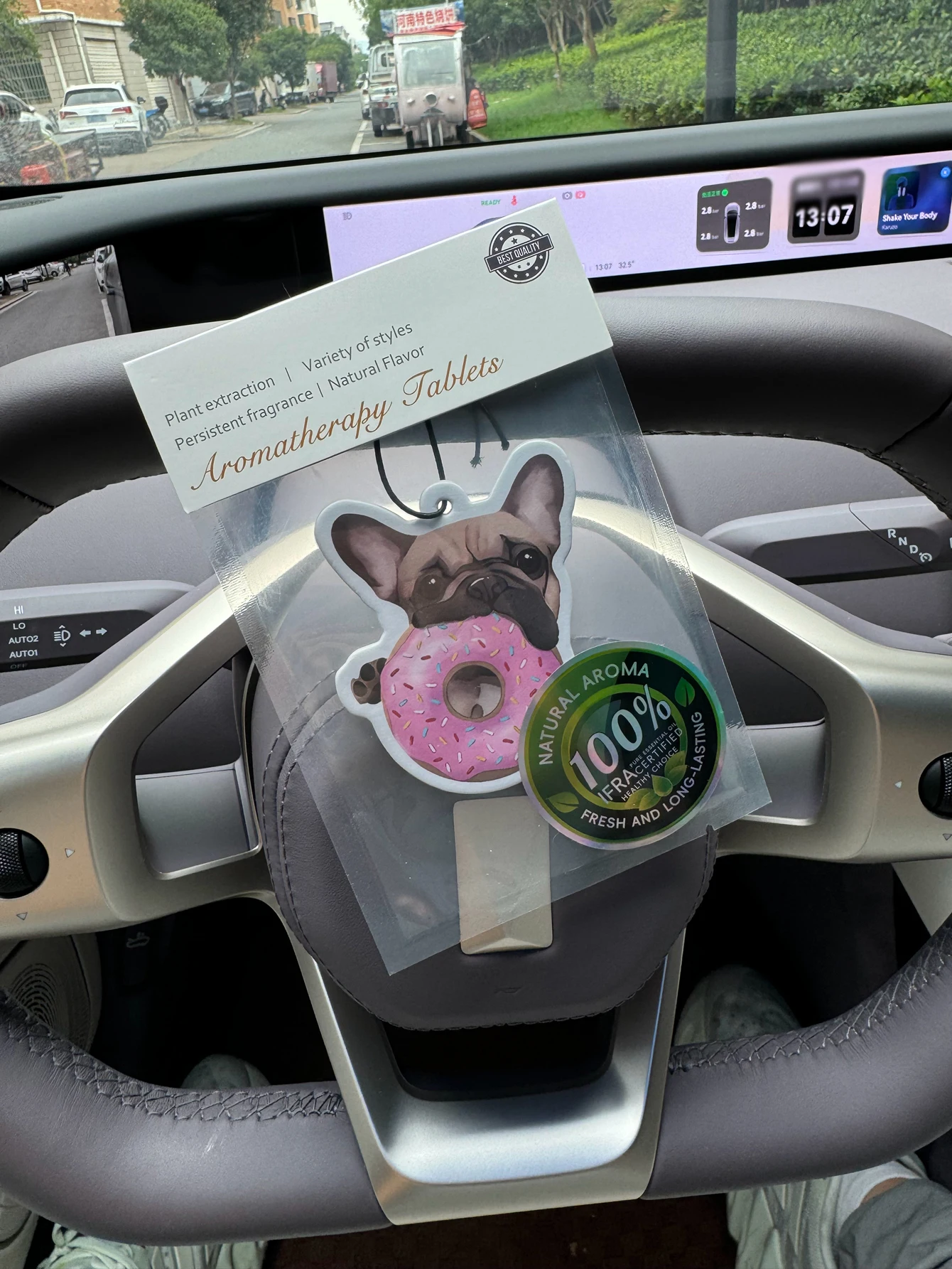 French Bulldog Lovers, Sweet Frenchie with Pink Donuts \