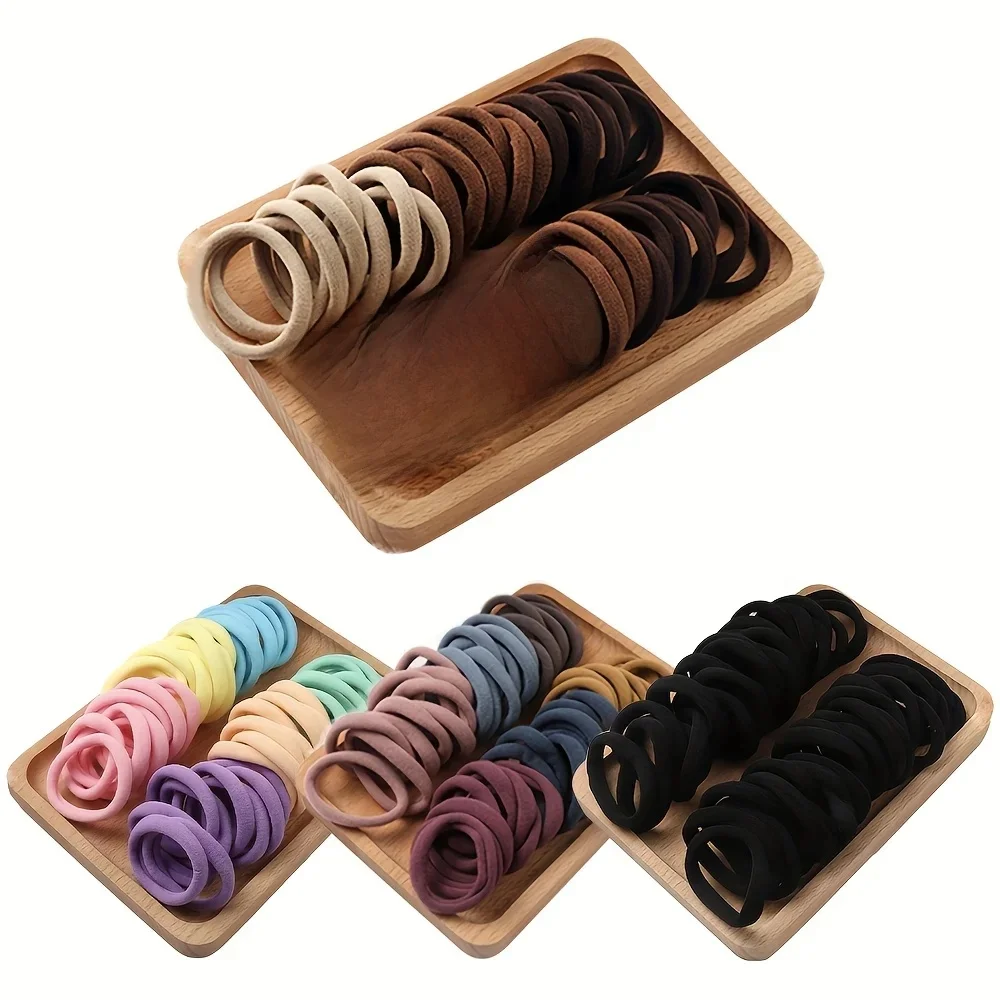 20/50/100 stuks zachte elastische haarbanden haarbanden decoratieve haaraccessoires set voor babymeisjes - afbeelding 2