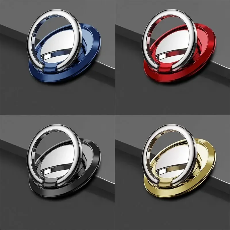 Support de support d'anneau de téléphone portable 360 ° Anneau de doigt rotatif à degrés, poignée magnétique pour voiture, autocollant arrière de téléphone, support Ultra-fin