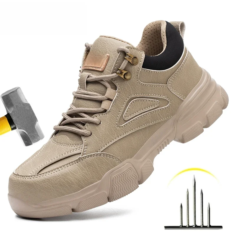 Obuwie ochronne Męskie buty robocze ze stalowymi noskami Odporne na uderzenia, antyprzebiciowe, niezniszczalne buty Buty ochronne Buty taktyczne — zdjęcie 2