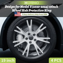 Design for Tesla Model Y 2020-2024 Wheel Protector for Car Rim Protector 19 inch for Wheel Cover ABS Rim Hubcaps Protection