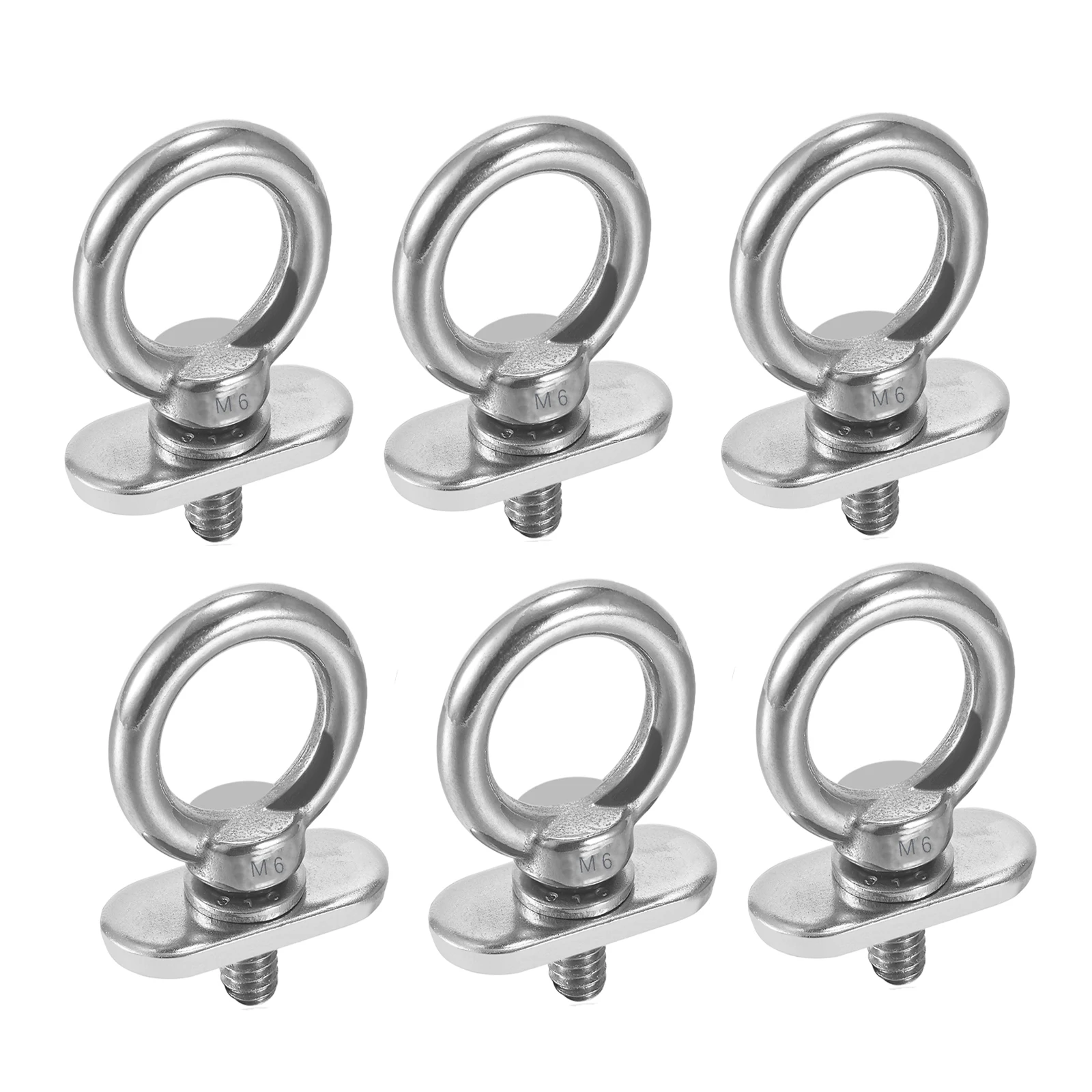 

Track Mount Tie Down Eyelets, M6 Bolt, 316 Stainless Steel，Kayak Track Accessories (6 Packs)