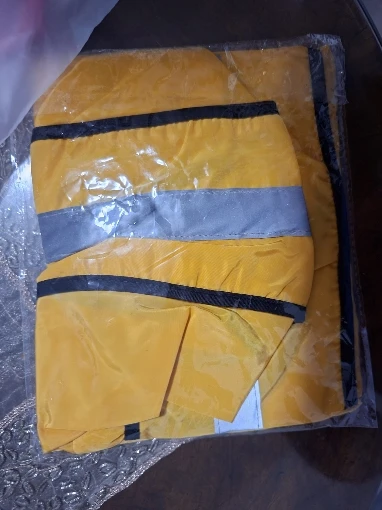 Customer review photo for Waterproof Dog Raincoat — Adjustable, Windproof & Hooded
