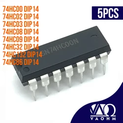 5PCS Quad 2 Input Logic Gates 74HC00 74HC02 74HC03 74HC08 74HC09 74HC32 74HC86 74HC132