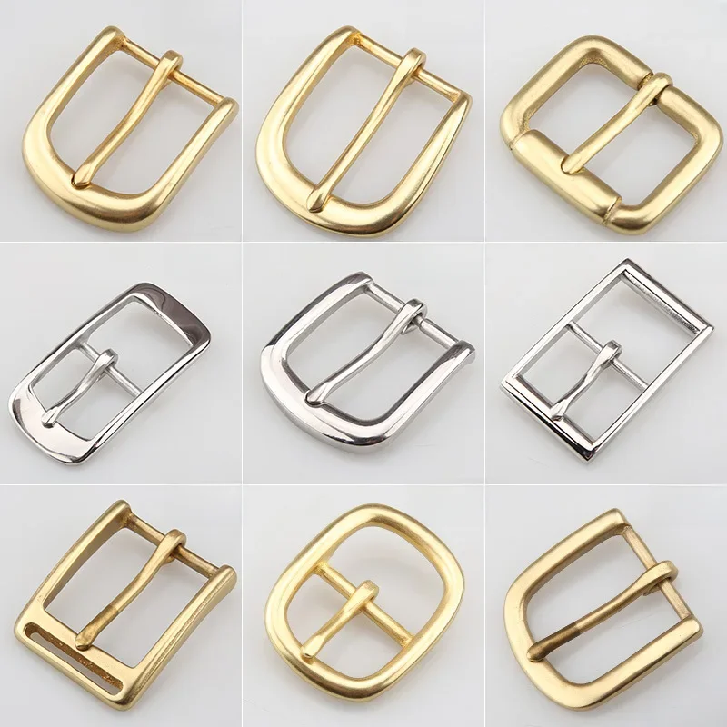 1szt 30mm Klamra do paska Solid Brass End Bar Heel bar Buckle Single Pin Middle Center Bar Leather Craft Strap Webbing Dog Collar — zdjęcie 2