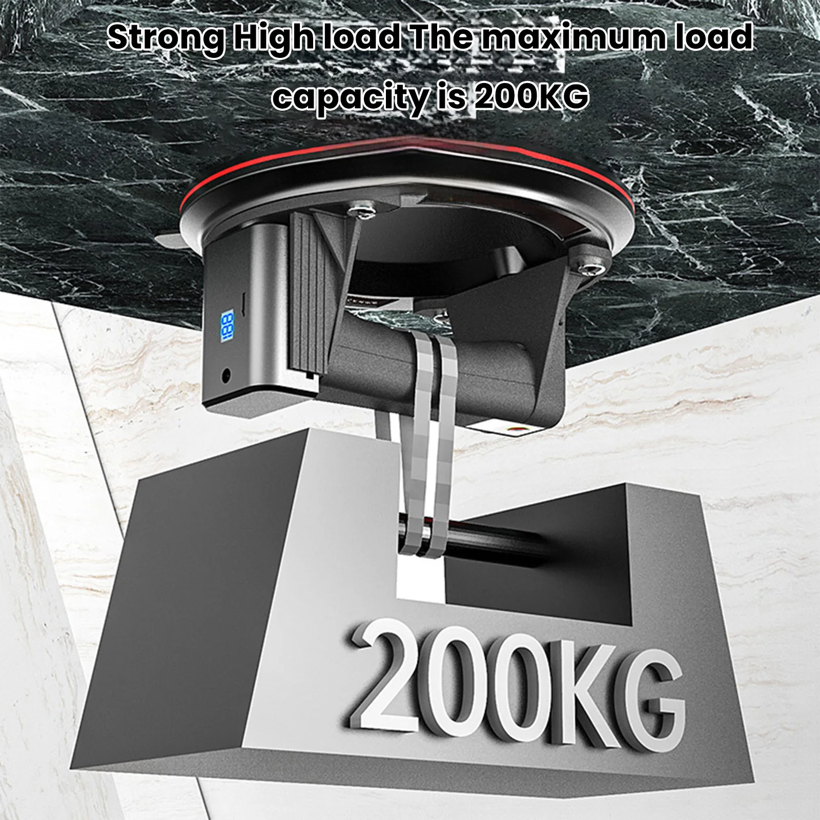 200 كجم الحمولة 8 بوصة الكهربائية كوب شفاط المكنسة الكهربائية رافع الثقيلة باليد رافع للزجاج لتحريك بلاط الجرانيت الكبير