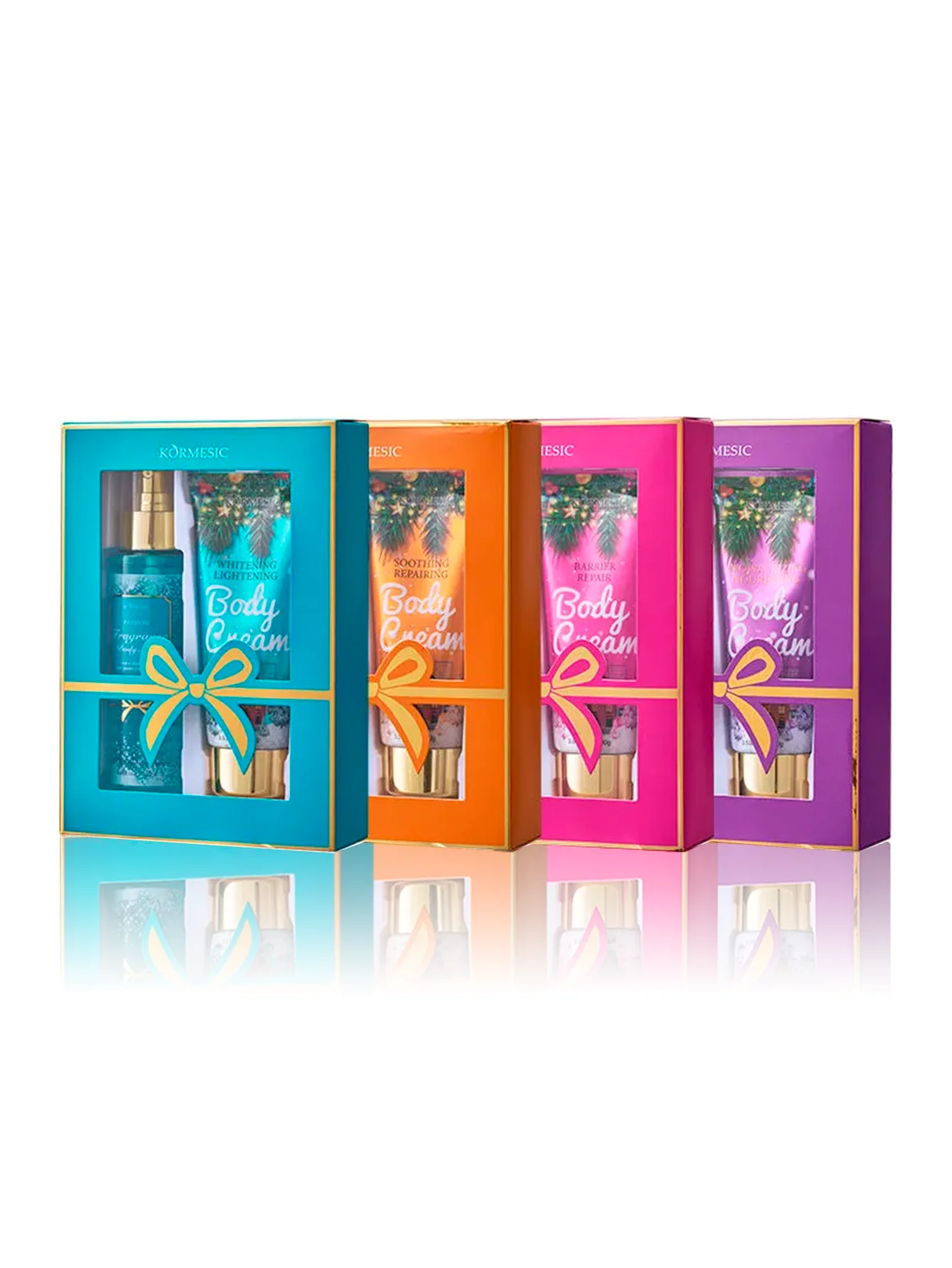 مجموعة من 2 بخاخ مرطب 120 مل وغسول للجسم 100 جرام في مجموعة من 2 بخاخ مرطب 120 مل وغسول للجسم 100 جرام في علبة هدية