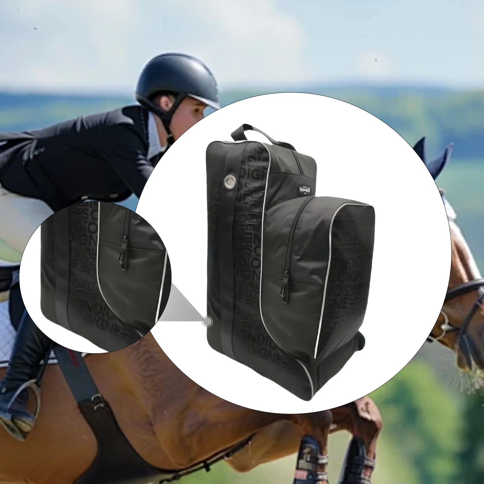 Professional Tall Boot Bag for Horse Riding Waterproof Oxford Cloth Equestrian Equipment Storage Dustproof Travel Carry Case