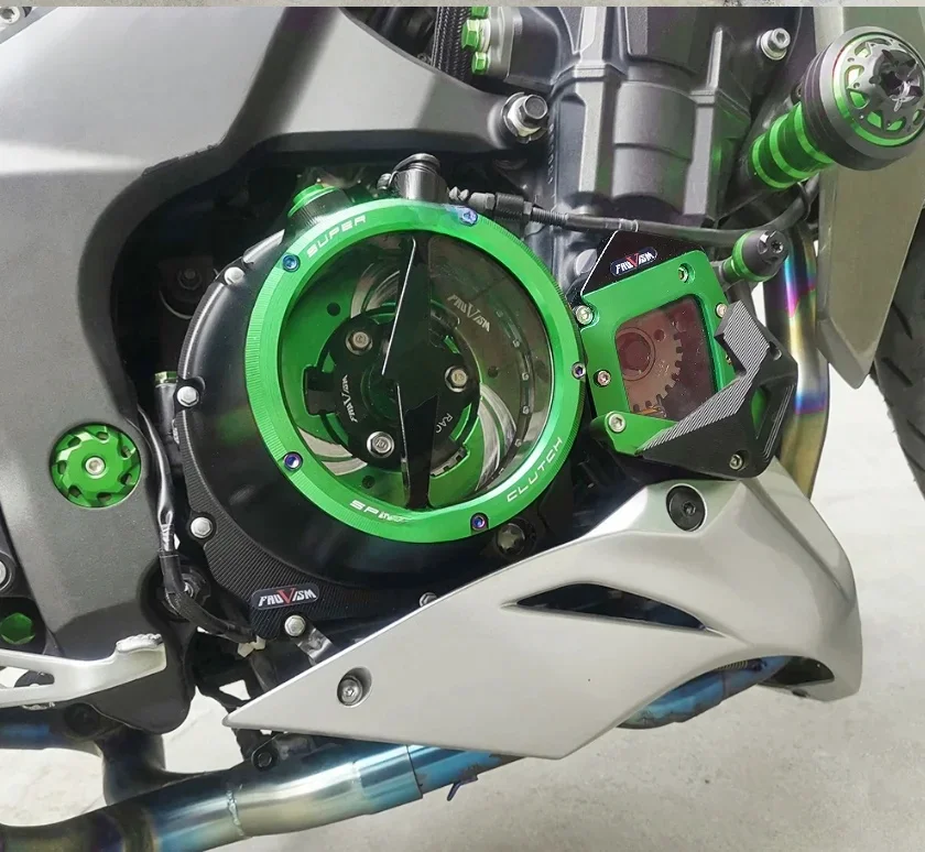 Couvercle d'embrayage transparent pour chaîne, accessoires de moto Z1000 2024, couvercle Guaud Z 1000 pour Kawasaki Z1000 2016 – 2023 2019 2020 2021 2022
