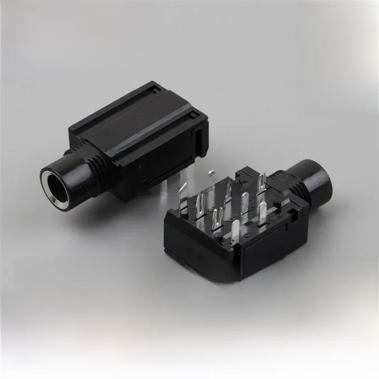 6.35-importation Y-charge PJ-604A femelle Audio Jack interrupteur 9 broches prise 6.35mm écouteur