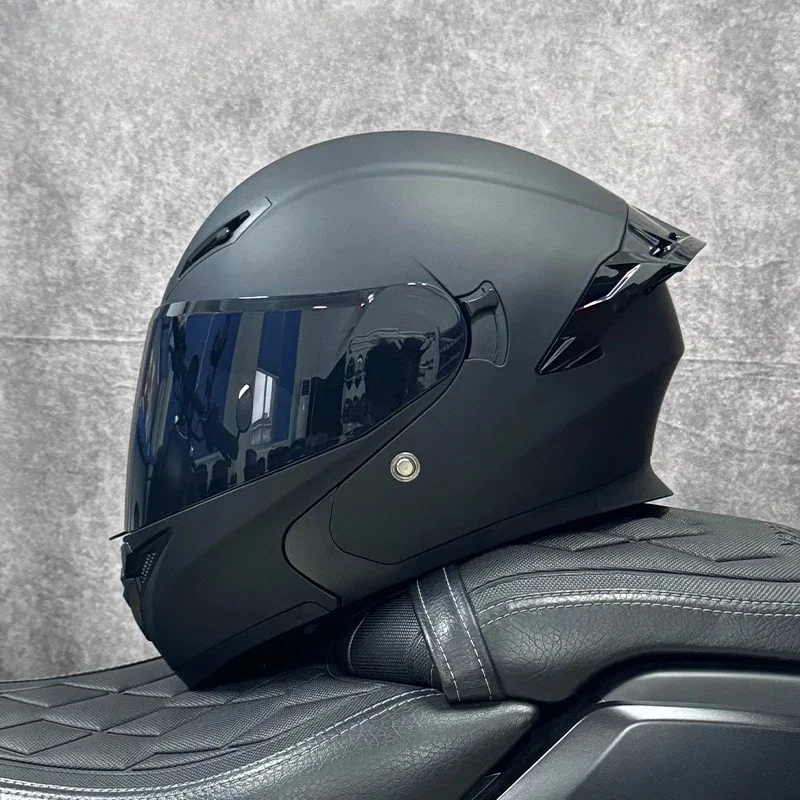 Dot Uchot Goedgekeurde Helmen Crash Motor Beschermende Kleding Mannen Vrouwen Flip Up Helm Motorfiets Vizier Dubbele Zon - afbeelding 2