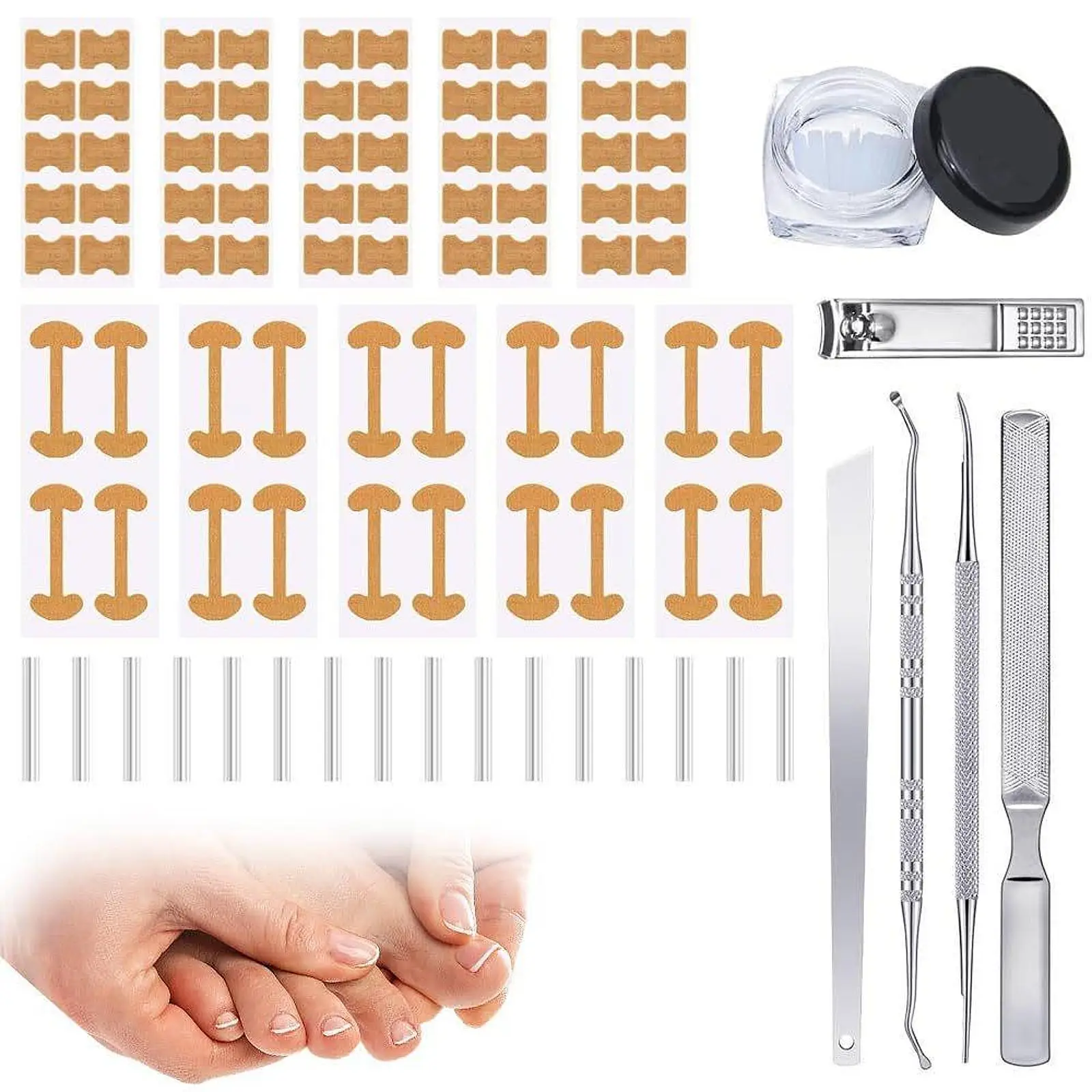 Ingrown Nail Correction Kit Nail Art Tools Elastic Breathable Ingrown Fingernail Corrector Professional Efficient For All Nail