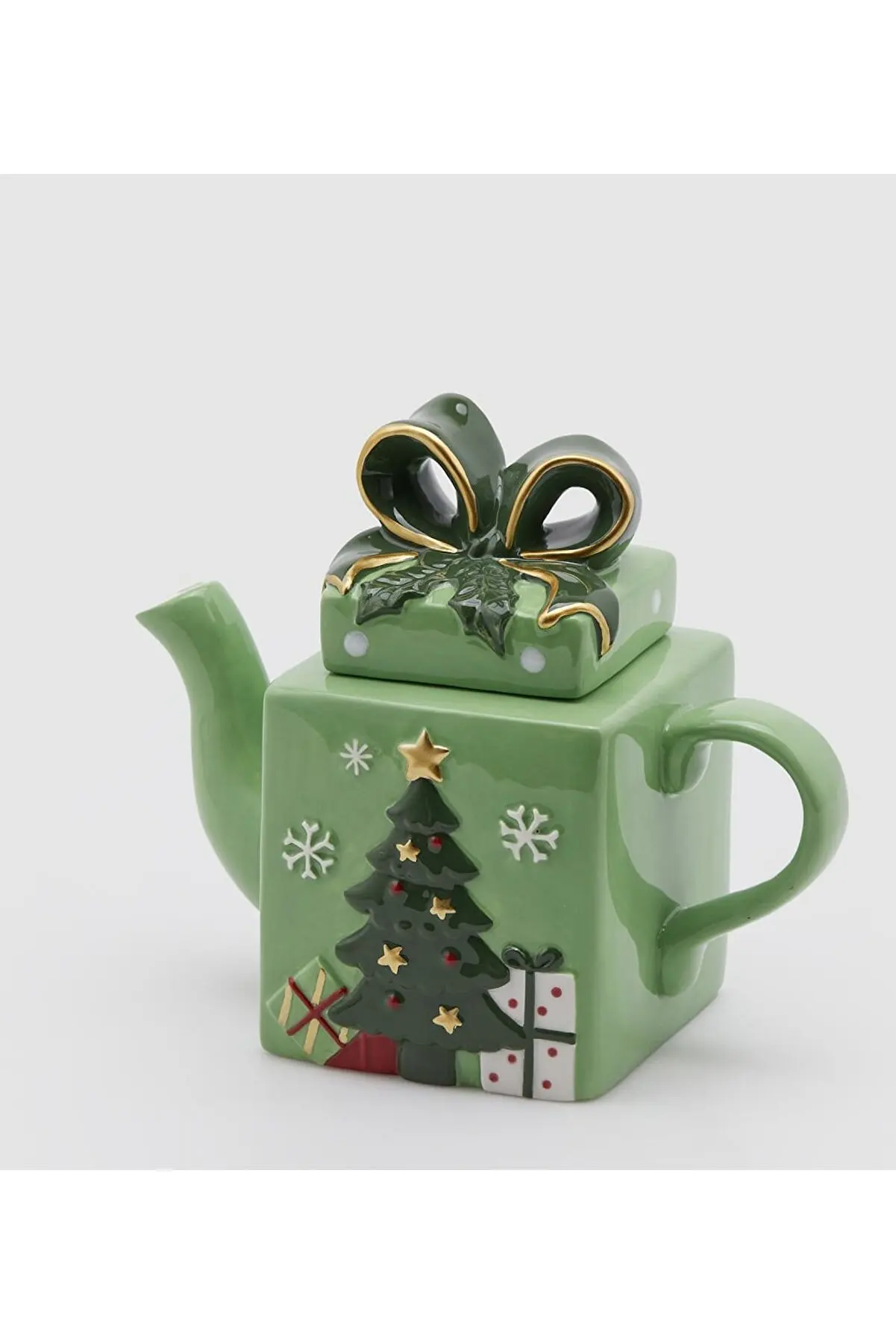 

Christmas Embellishment Porcelain Teapot 002274 Measure: 19x21x11cm Christmas Gift Porcelain Tea Coffee Teapot Christmas Tableware