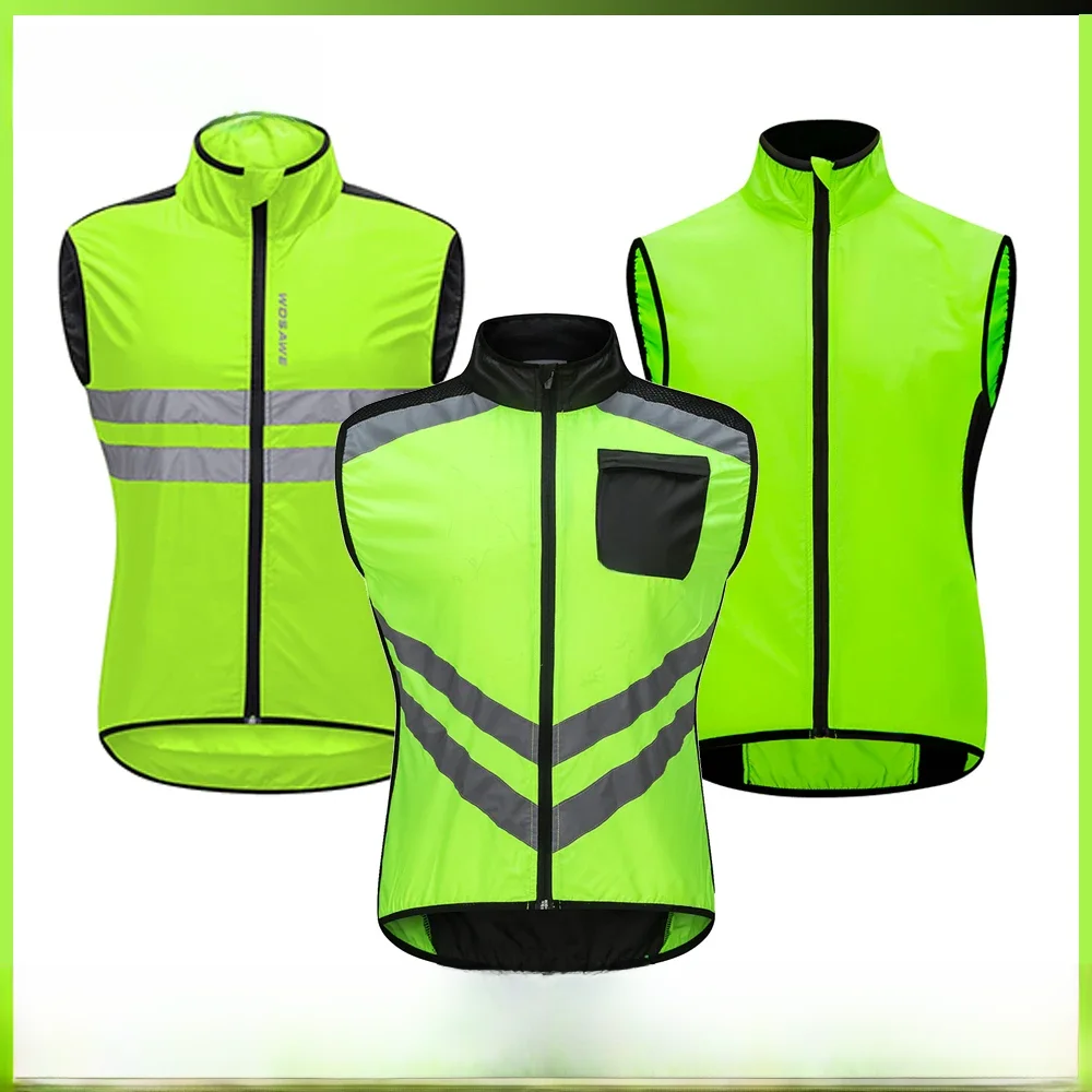 AliExpress WOSAWE Cycling Reflective Safety Vests Men Sleeveless Sports Vest Ropa Ciclismo Jersey Gilet MTB