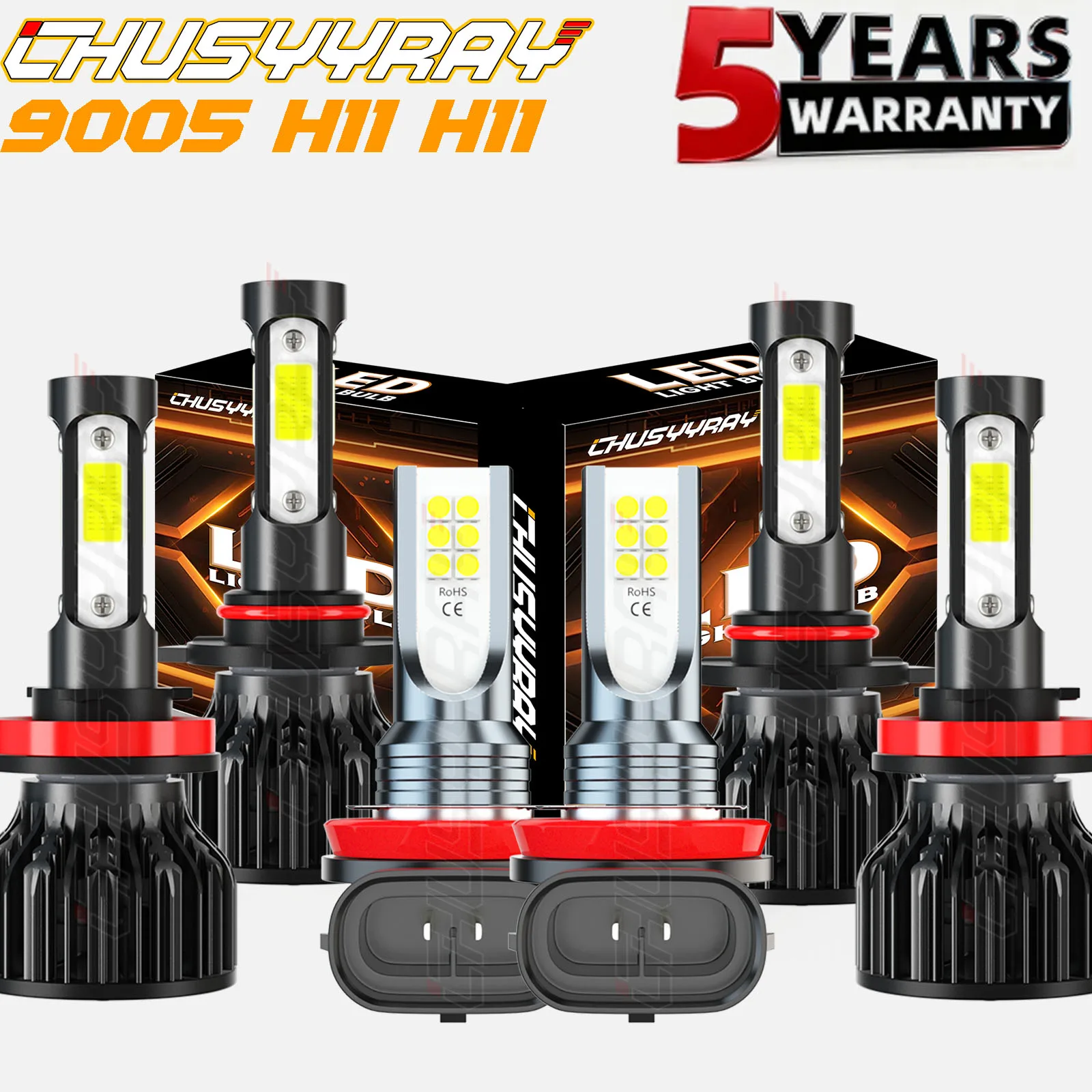 For Toyota 4Runner 2010 2011 2012-2020 6000K LED Headlights Fog Lights Bulbs Kit 360W 36000LM