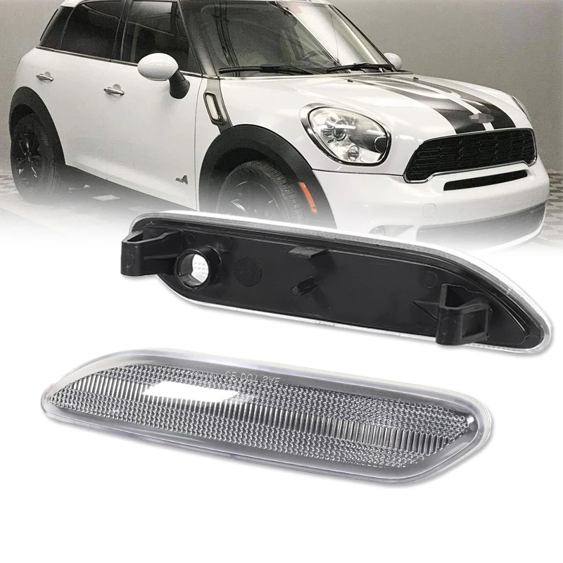 Reemplazos de carcasa de luz LED de intermitente para Mini Cooper R60 R61 Countryman Paceman luces de posición laterales delanteras, sin bombilla/enchufe