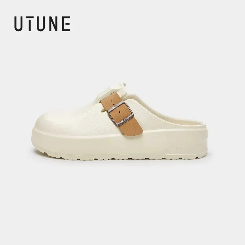 

UTUNE Summer Women's Flat Sandals EVA All Season High Heel Soft Sole Outdoor Shoes Minimalist Casual Non Slip Men's New Shoes