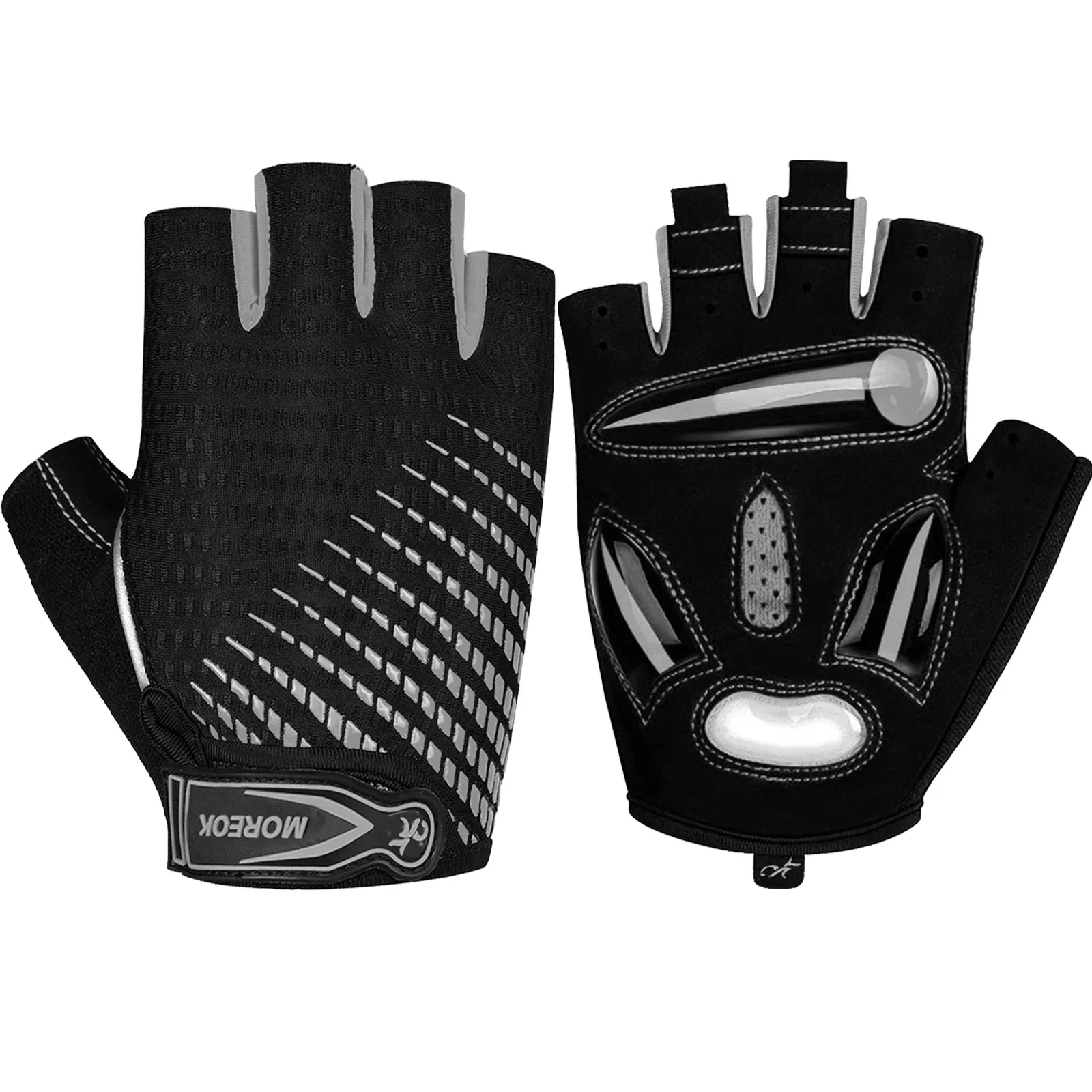 AliExpress FINGEREDGLOVE MOREOK Bike Gloves Half Finger MTB Bicycle Gloves 5mm Gel Pads Shock-absorbing Mountain Bike Road