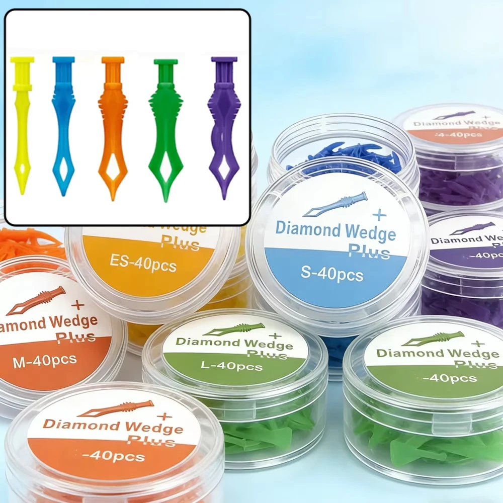 5 Box Dental Diamond Coated Sectional Matrix Wedges for Interdental Gap Adaptation and Class II Composite Fillings