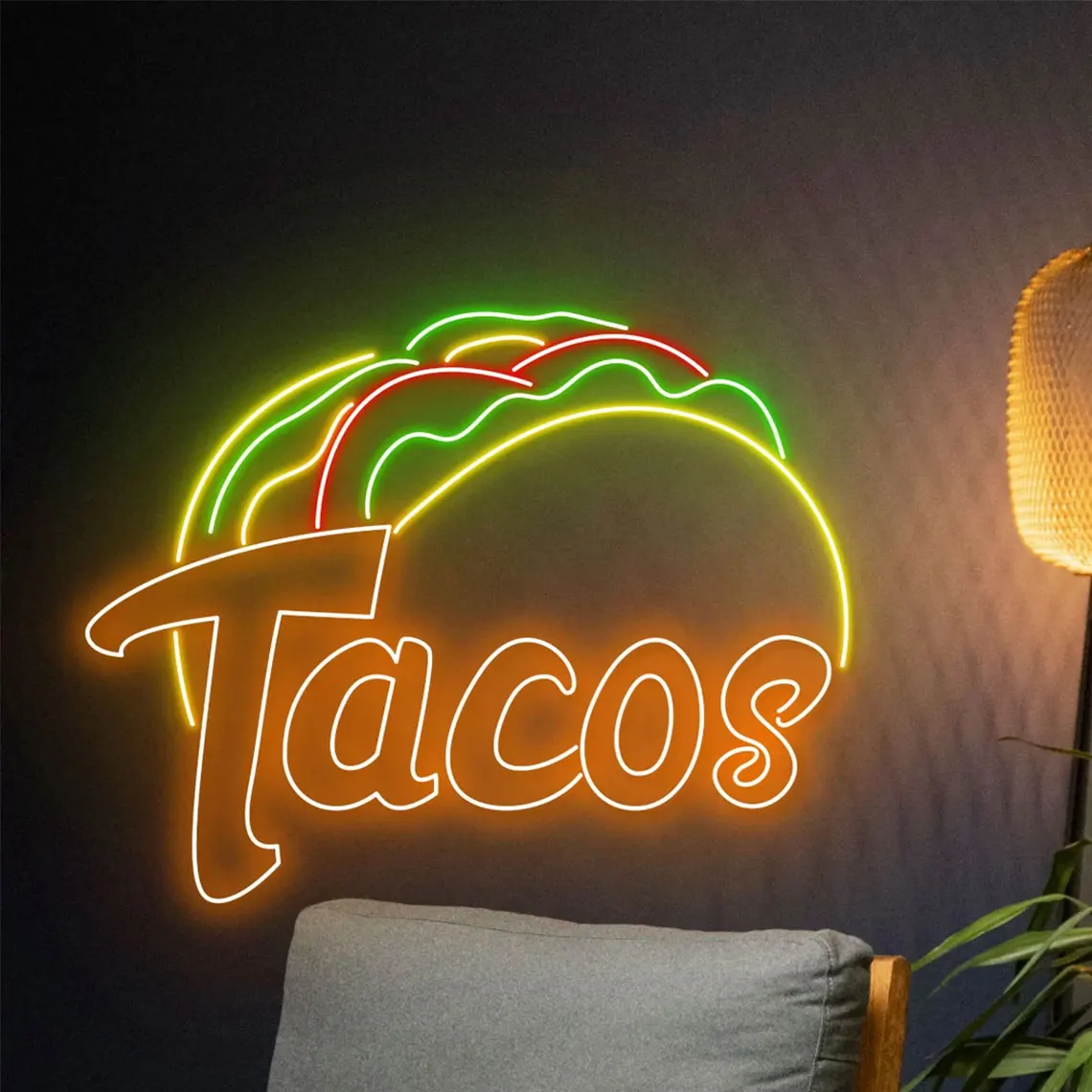 Tacos Neon Sign Custom Tacos Led Lights Mexican Food Wall Art Decor Birthday Gifts Restaurant Business Shop Sign Bar Beer Neon