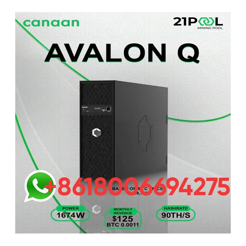 

B. Original New Canaan Avalon Q 90TH/s 1674W 18.6J/TH BTC Miner Crypto Home Quite Miner