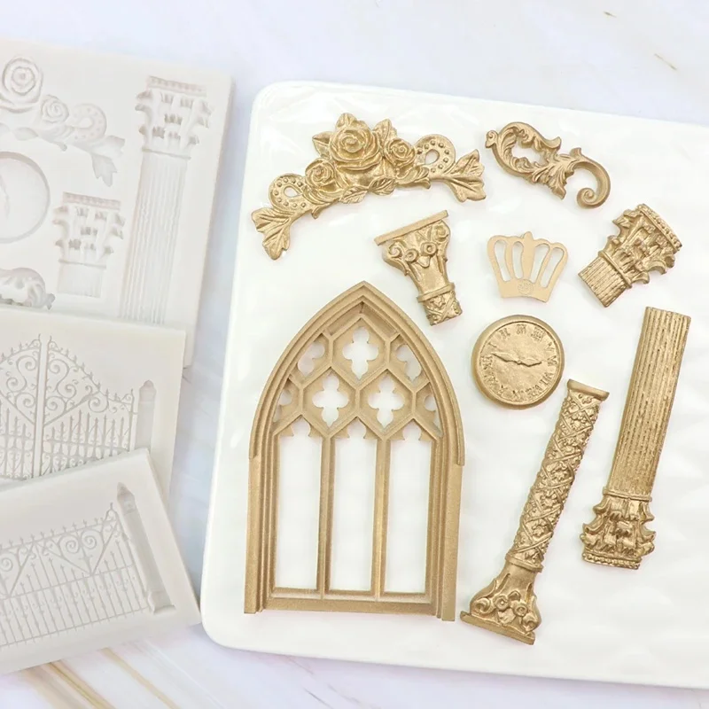 VERIDIAN – moule à gâteau en Silicone pour Fondant européen, bord de gâteau en relief, motif Baroque, accessoires de cuisson, décoration de gâteau