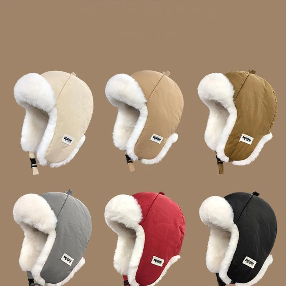

New winter style Lei Feng hat pilot hat earflap hat windproof and warm lightweight down cotton fashionable cycling and skiinghat