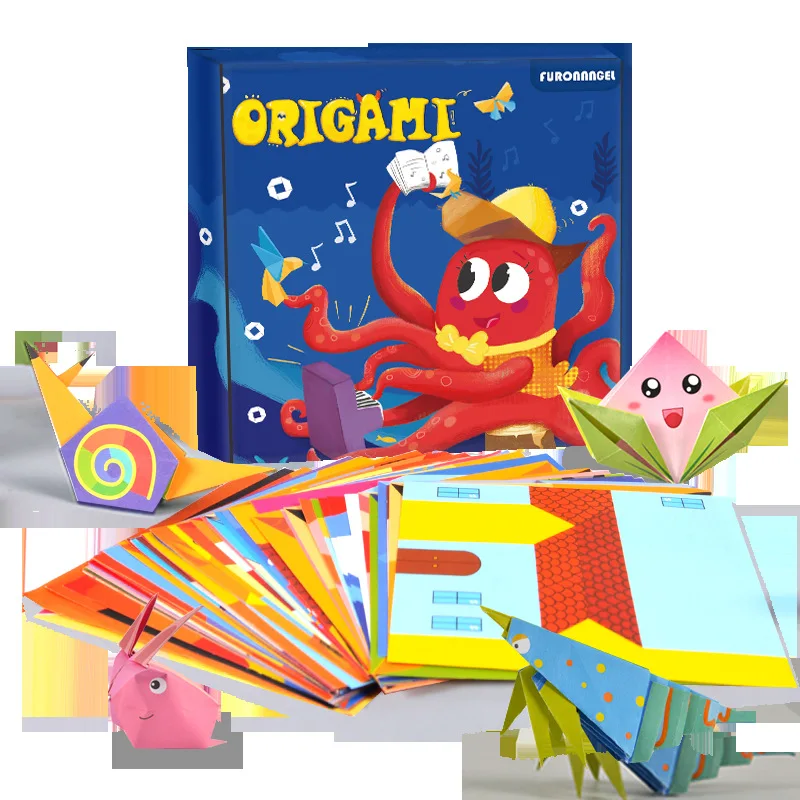 Baby Craft Toys Cartoon Animal Origami Paper Cutting Book Kids Paper Cut Puzzle Early Learning Educational Toys Gifts