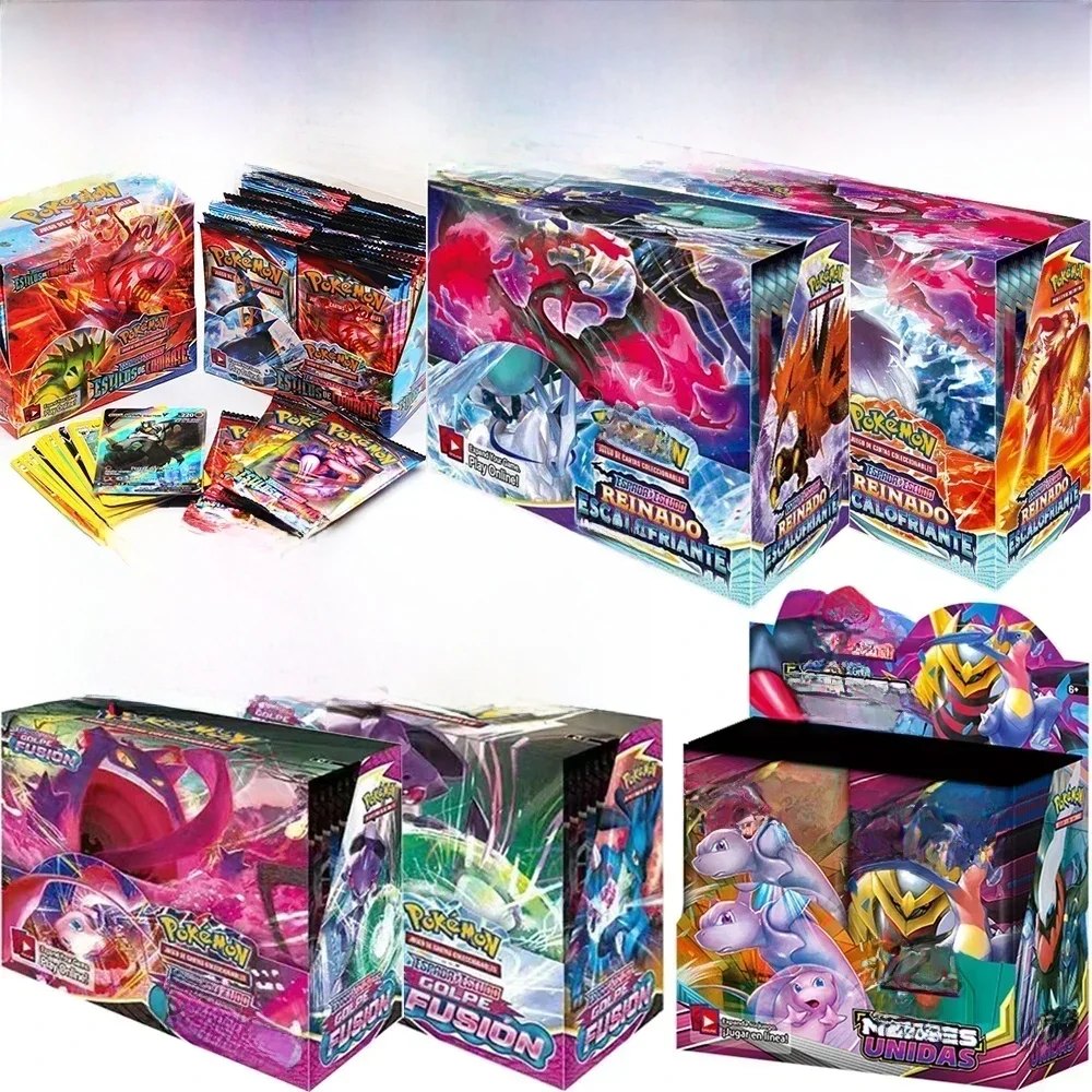 NEUE Spanische Pokémon-Karten Englisch Französisch CROWN ZENITH SILVER TEMPEST Lost Origin Brilliant Stars Pokémon-Kartensammlung Spielzeug