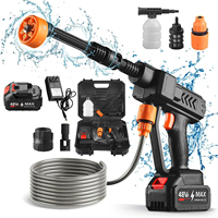 6-in-1 48V Portable Electric High Pressure Washer Cordless Efficient Car Garden Cleaning Spray Gun Tool With Battery