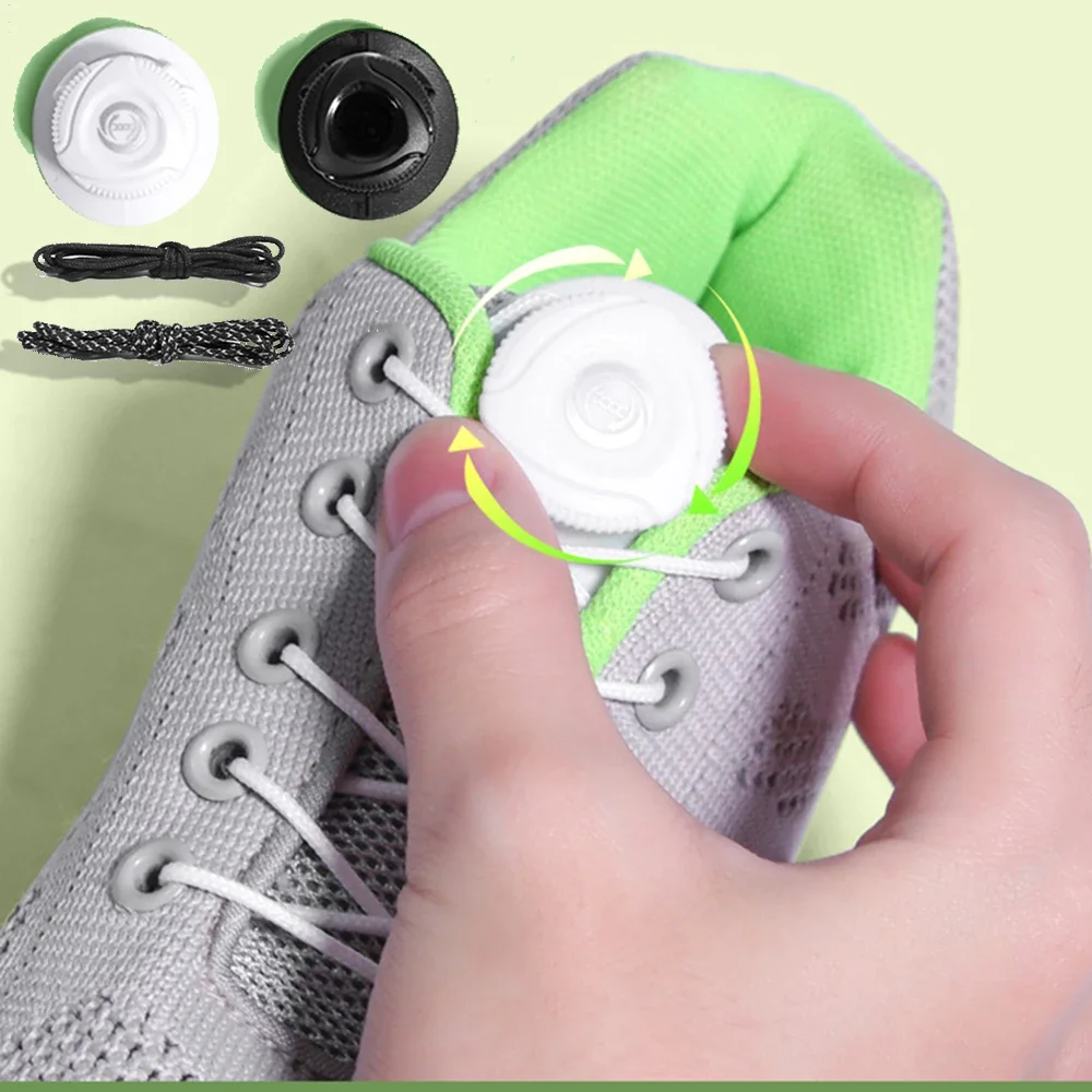 Sneaker Shoes Laces Elastic Swivel Automatic Buckle Rope Sneaker ShoeLaces for No Tie Shoe Laces Quick Lock Shoestrings Sneakers — zdjęcie 2