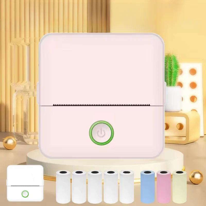 Impressora térmica do bolso X6 com papel, etiqueta portátil, etiqueta, Bluetooth, nota Inkless,