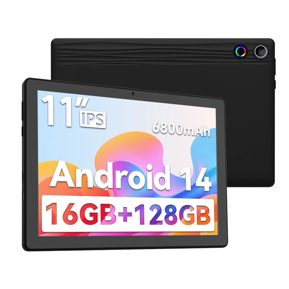 `11 Inch A7 Tablet PC Android14 Octa‑Core A523 16GB(4+12GB Virtual) 128GB ROM Widevine L1 Face ID Unlock WiFi6 6800mAh Dual Speaker Gaming Study Tablet With Charger`