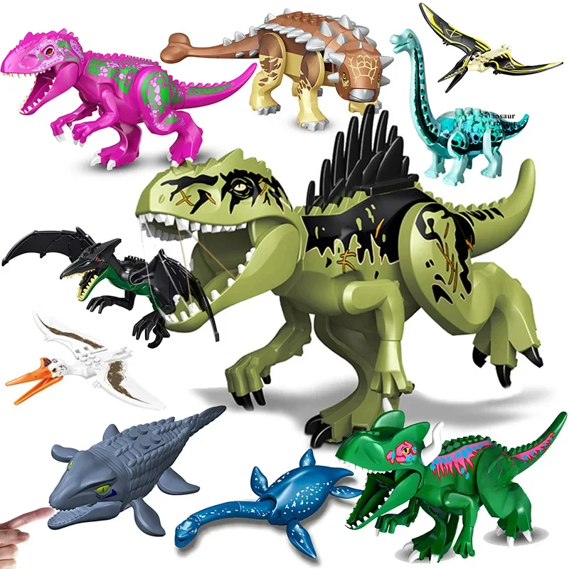 Jurassic dinosaure monde brutal Raptor t-rex Triceratops Indominus Rex modèle blocs de construction Dino Velociraptor Figure briques jouets