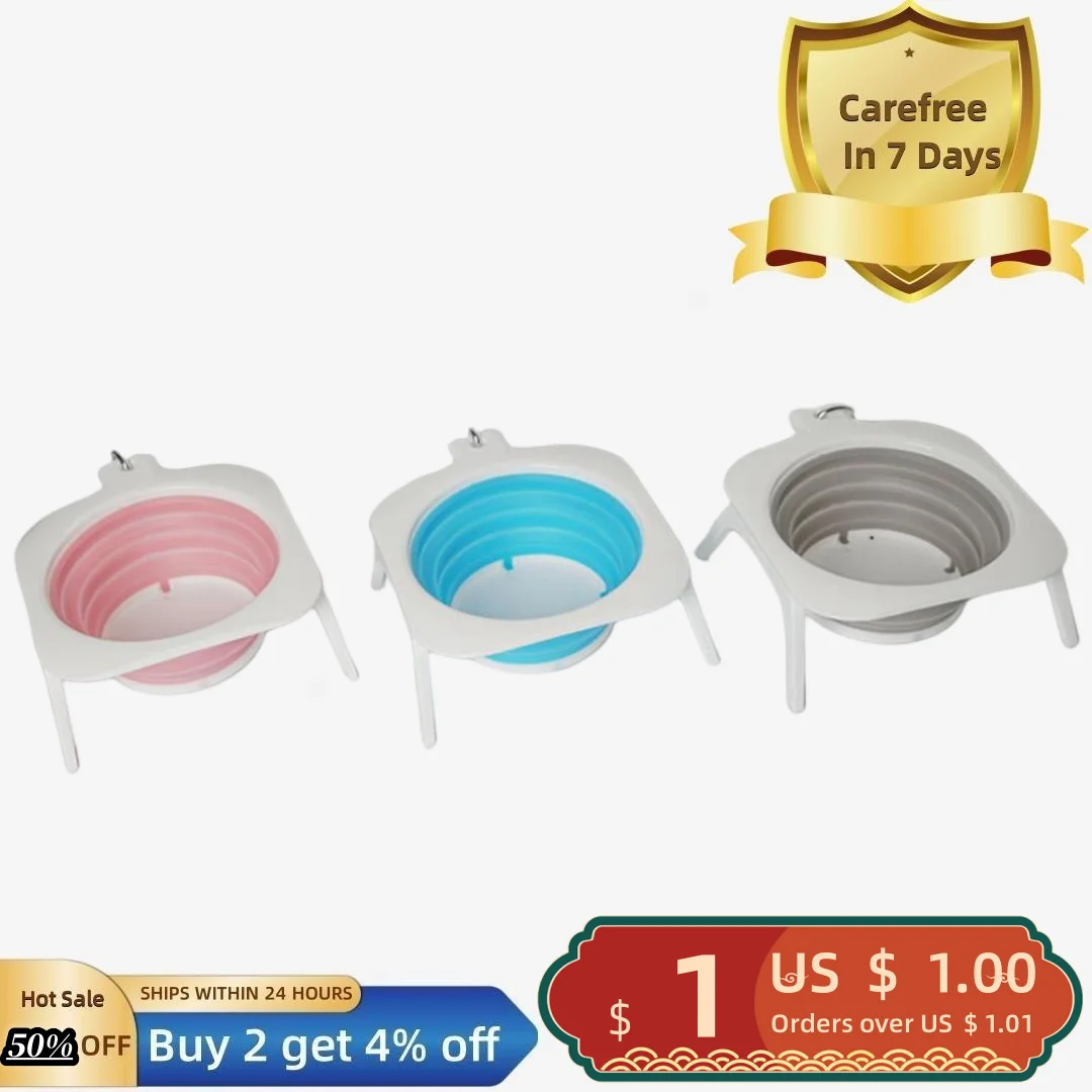 

Pet Food Bowl Foldable Dog Bowl with Stand Easy to Clean Pet Food Water Bowl for Traveling Hiking Camping