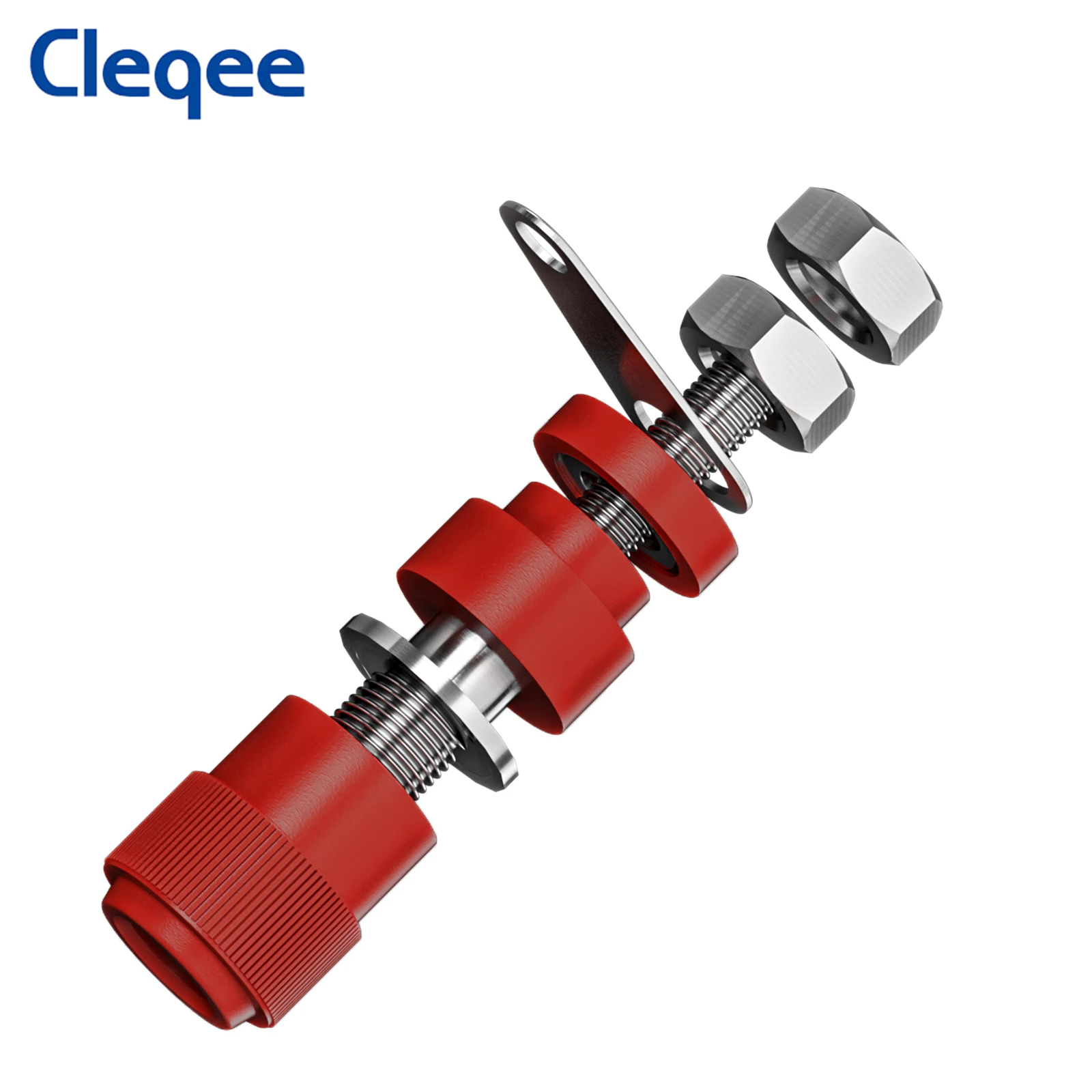 Cleqee 10pcs Binding Post Nut 4mm Banana Socket Banana Plug Jack for Electrical Connector Terminal DIY Accessories