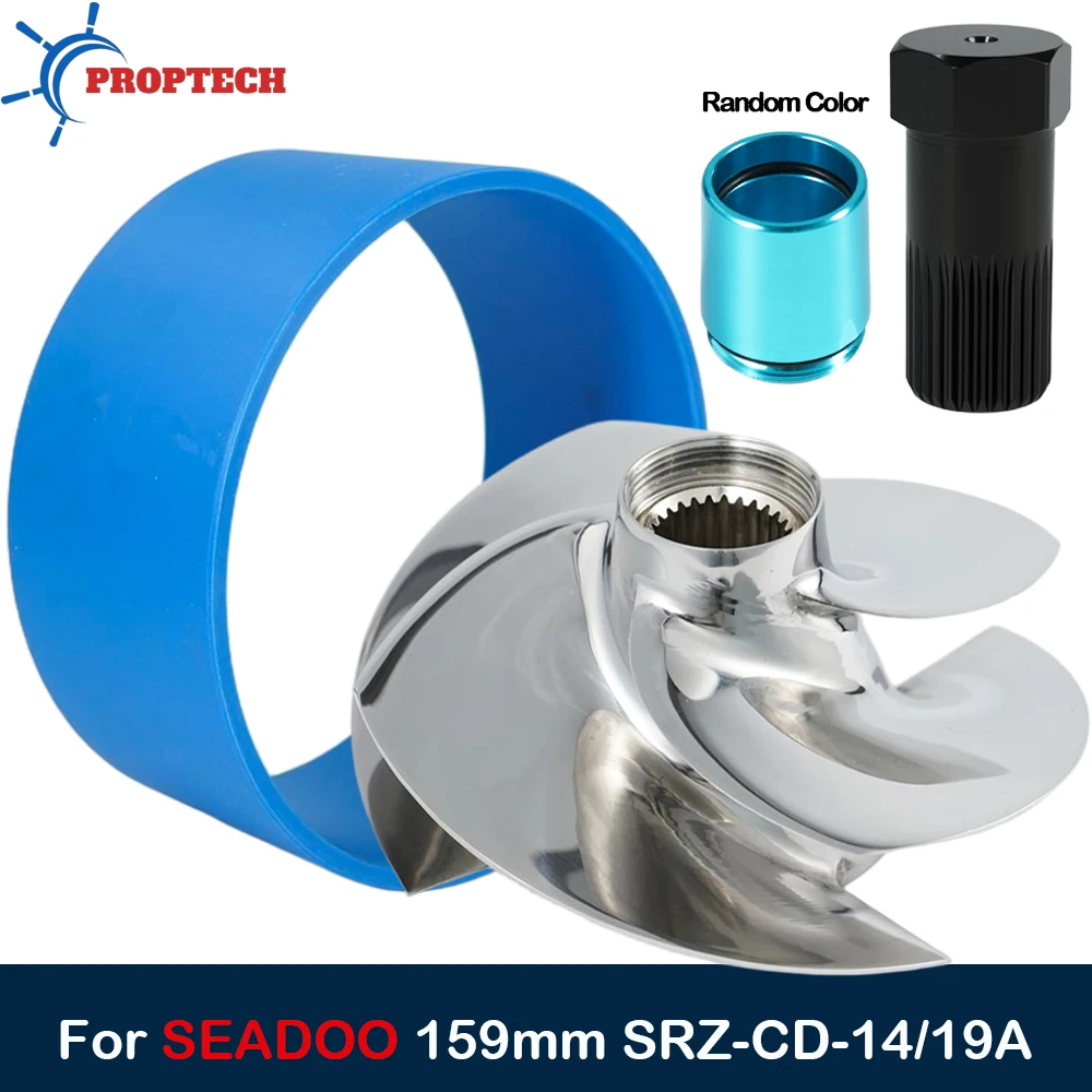Jet Ski Impeller Kit for Seadoo RXP RXT GTX IS 215 GTX LTD 215 230 fit Solas SRZ-CD-14/19A 159mm with Impeller Removal Tool Boot