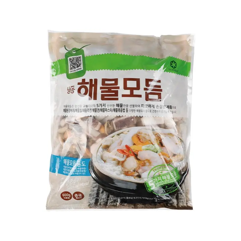 [Jae-Ho Food] Assorted seafood 600g / 5 species (mussel-Rock-stash shrimp squid)