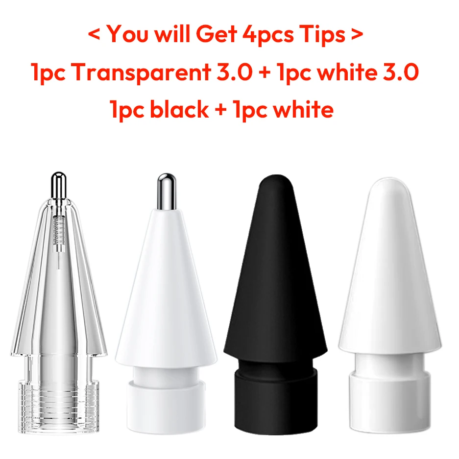 Replacement Tips for Apple Pencil 1st/2nd Gen iPencil Nibs No Wear