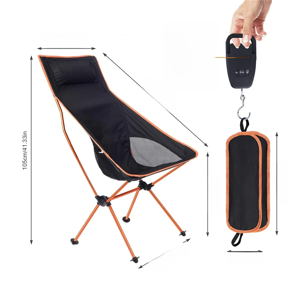 Outdoor Draagbare Campingstoel Oxford Doek Opvouwbaar Verlengen Campingstoel voor Vissen BBQ Festival Picknick Strand Ultralight Stoel - afbeelding 2