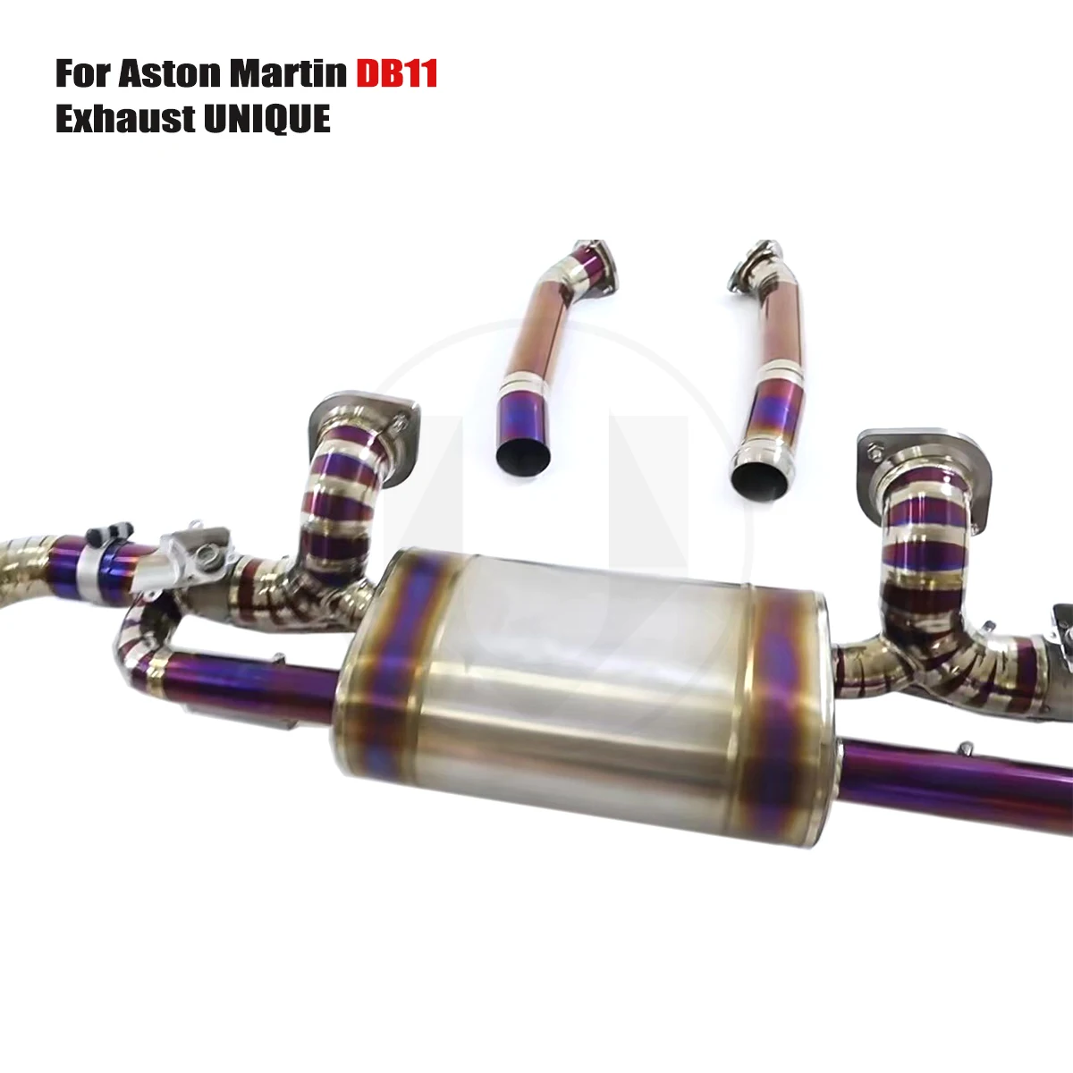 UNIQUE For 2016+ Aston Martin DB11 4.0T v8 performance valve titanium exhaust system  TC4 titanium alloy exhaust muffler