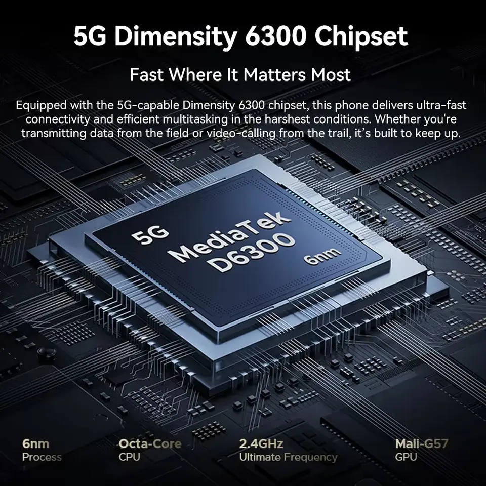 العرض الأول عالمياً Doogee Fire 7 هاتف متين بشاشة 6.6 بوصة IPS 64 ميجابكسل ثماني النواة 5G 32 جيجابايت+256 جيجابايت 13000 مللي أمبير أندرويد 15 NFC - 3