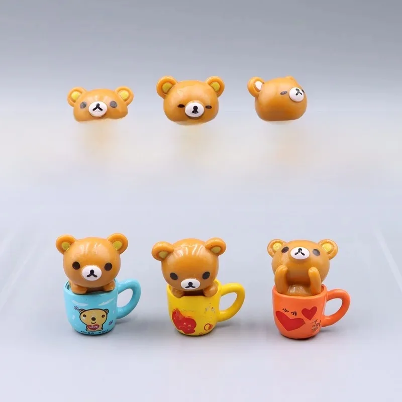1/6 pièces figurines d'action Rilakkuma nouveau Anime ours décontracté poupée voiture chambre modèle ornement décoration de la maison enfants jouets classiques cadeau